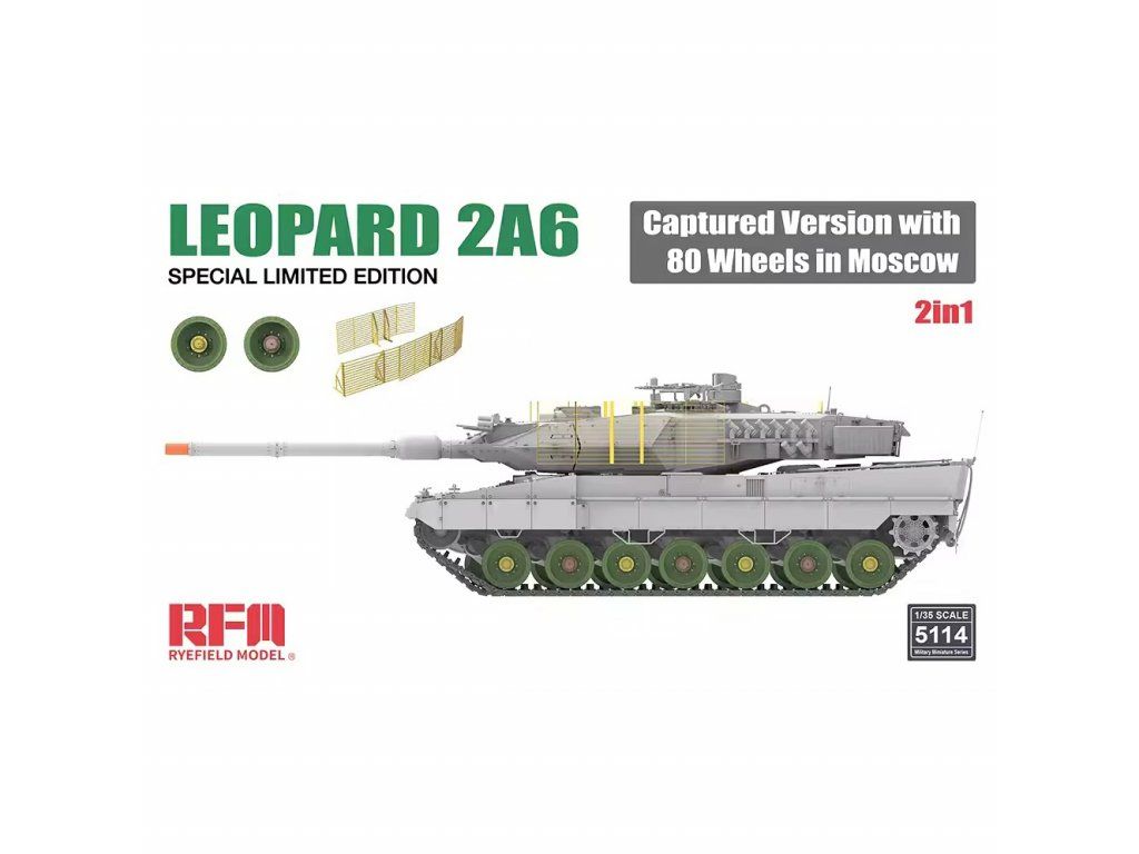 1:35 Leopard 2A6 Captured Version with T-80 Wheels