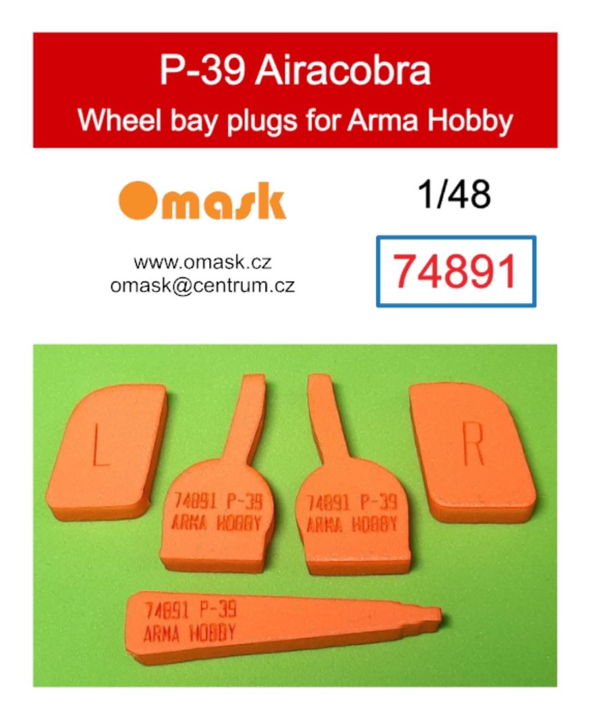 1:48 P-39 Airacobra wheelbay plugs (for Arma Hobby)