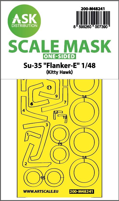 1:48 Su-35 Flanker-E one-sided express fit mask for Kitty Hawk