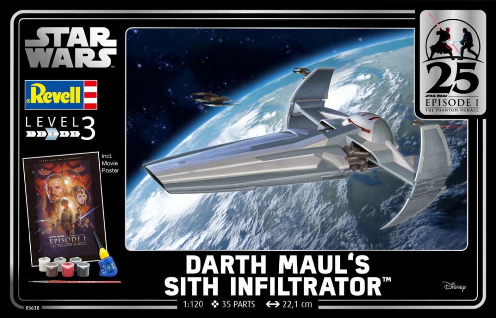 1:120 Darth Maul's Sith Infiltrator - 25 Years of The Phantom Menace