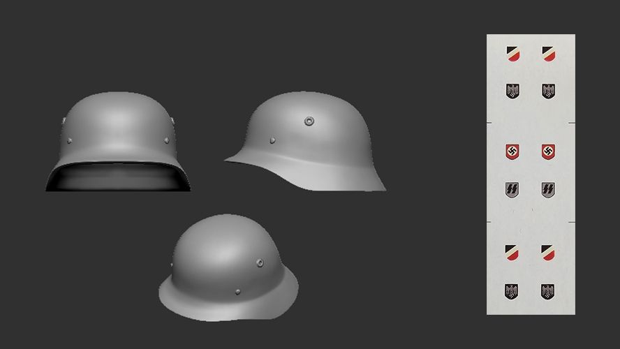 1:16 Německá helma M35/40 (Stahlhelm) + obtisky