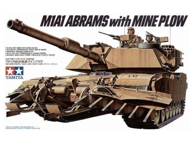1:35 M1A1 Abrams with Mine Plow