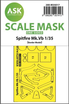 1:35 Spitfire Mk.Vb one-sided express fit painting mask for Border Model