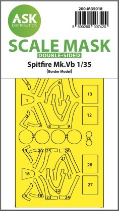 1:35 Spitfire Mk.Vb double-sided express fit painting mask for Border Model