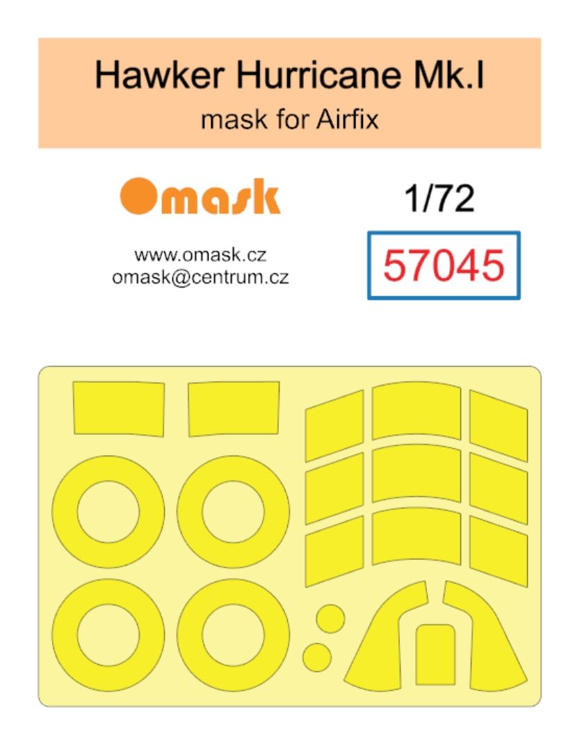 1:72 Hawker Hurricane Mk.I mask (for Airfix)