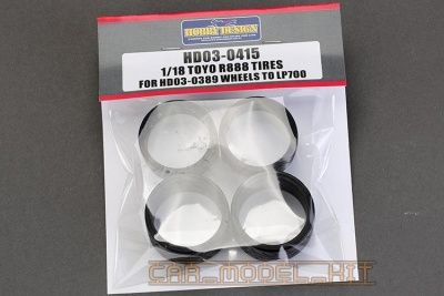 1:18 Toyo R888 Tires For HD03-0389 Wheels To LP700