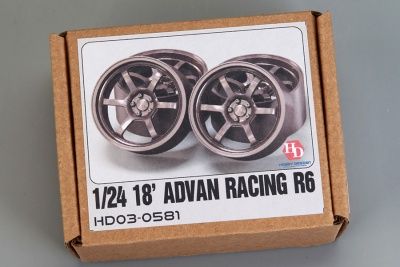 1:24 18' Advan Racing R6 Wheels (resin, metal wheels & Decals)