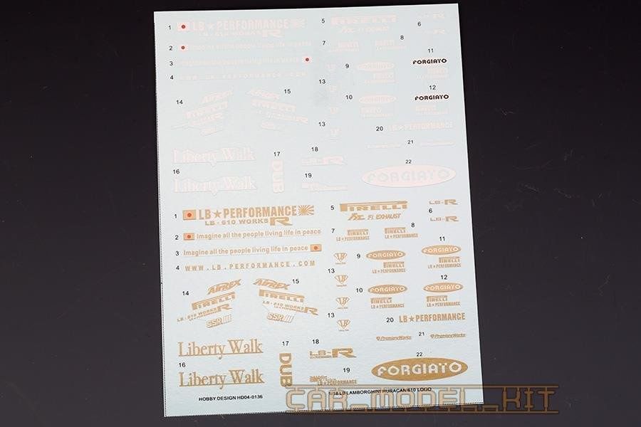 1:18 LB Lamborghini Huracan 610 Logo For HD03-0442