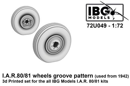 1:72 I.A.R. 80/81C Wheels Groove Pattern (used from 1942) (3D-Printed)