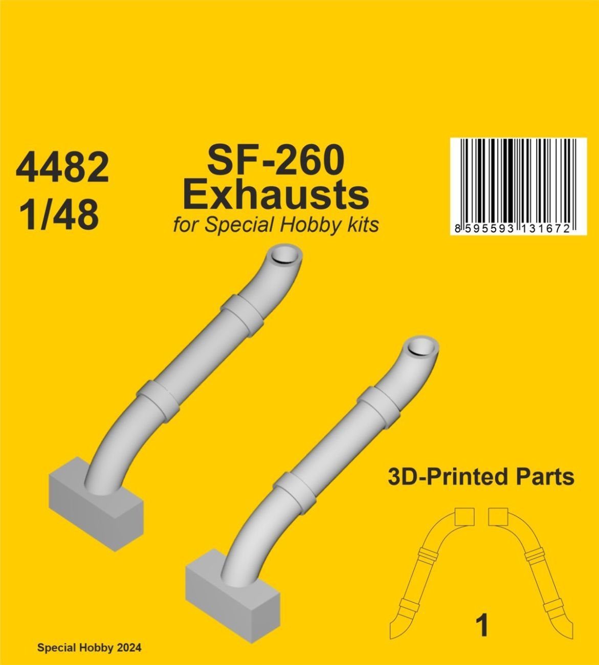 1:48 SF-260 Exhausts / for SH kits