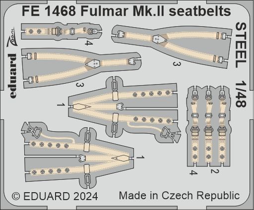 1:48 Fairey Fulmar Mk.II seatbelts STEEL