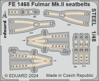1:48 Fairey Fulmar Mk.II seatbelts STEEL