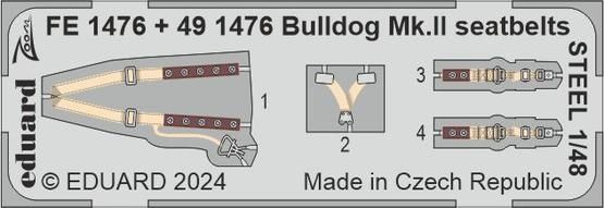 1:48 Bristol Bulldog Mk.II seatbelts STEEL