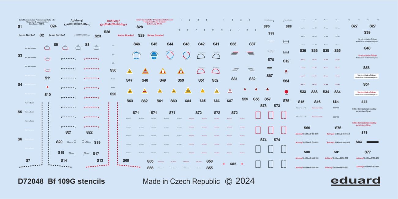 1:72 Bf-109G stencils