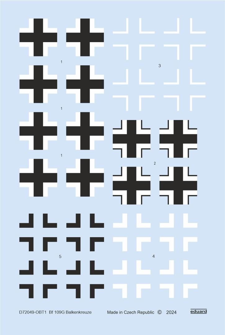 1:72 Bf-109G Balkenkreuze