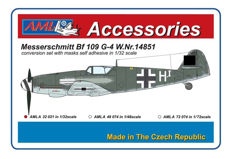 1:72 Messerschmitt Bf-109 G-4 W.Nr14851 - Conversion set with resin parts and decals