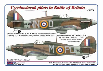 1:144 Hawker Hurricane Mk.I Czechoslovak pilots in Battle of Britain part I
