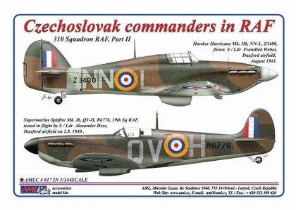 1:144 Hawker Hurricane Mk.IIb and Supermarine Spitfire Mk.I Czechoslovak commanders in RAF part II
