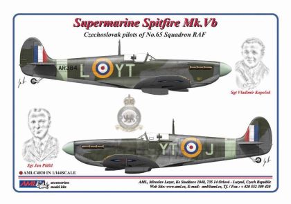 1:144 Supermarine Spitfire Mk.Vb Czechoslovak pilots of No.65 Squadron RAF