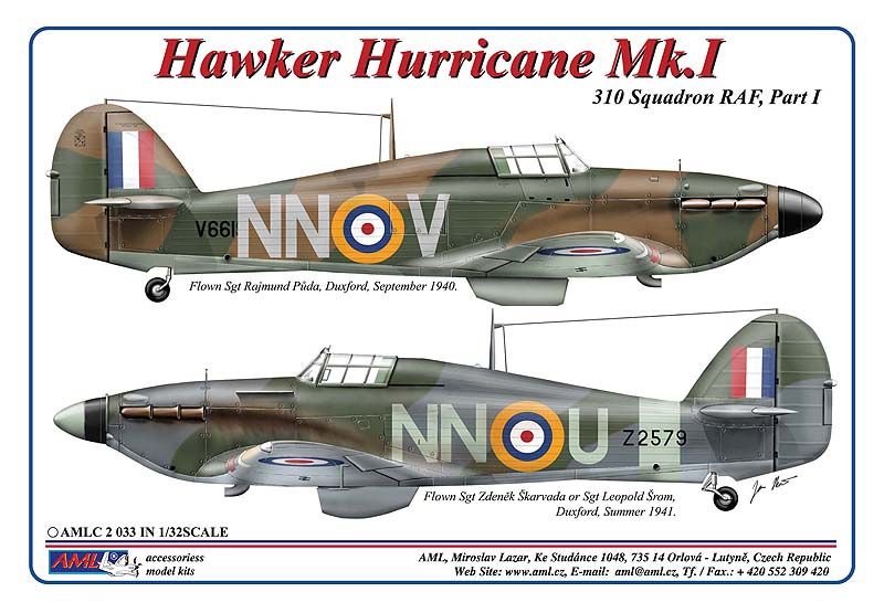 1:32 310th Squadron RAF, Part I Hawker Hurricane Mk.I