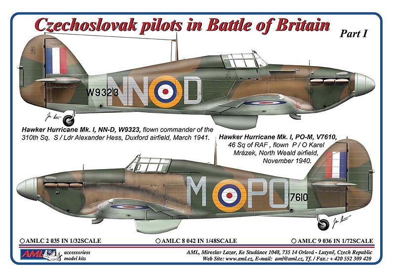 1:72 Czechoslovak pilots in Battle of Britain Hawker Hurricane Mk.I