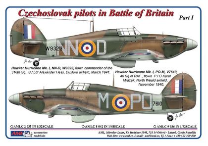 1:72 Czechoslovak pilots in Battle of Britain Hawker Hurricane Mk.I