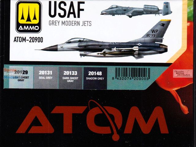 ATOM Paint Set - USAF Grey Modern Jets