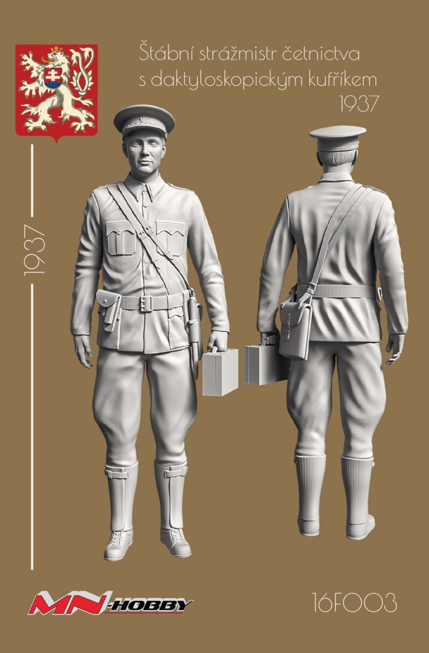 1:16 Strážmistr četnictva s daktyloskopickým kufříkem 1937