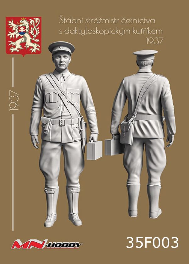 1:35 Strážmistr četnictva s daktyloskopickým kufříkem 1937