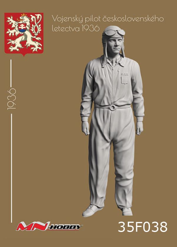 1:35 Vojenský pilot československého letectva 1936