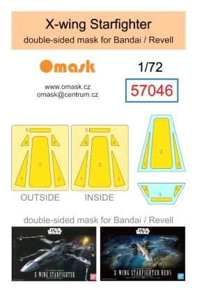 1:72 X-wing Starfighter double-sided mask (for Bandai/Revell)