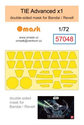 1:72 TIE Advanced x1 double-sided mask (for Bandai/Revell)