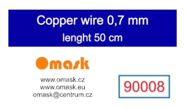 Copper wire 0,7 mm (lenght 50 cm)