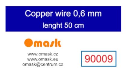 Copper wire 0,6 mm (lenght 50 cm)