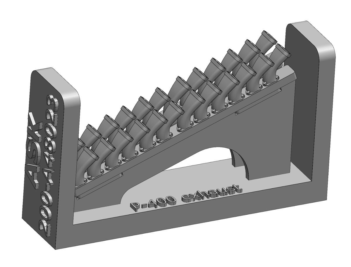 1:48 P-39Q Airacobra - round type exhaust for Arma Hobby kit
