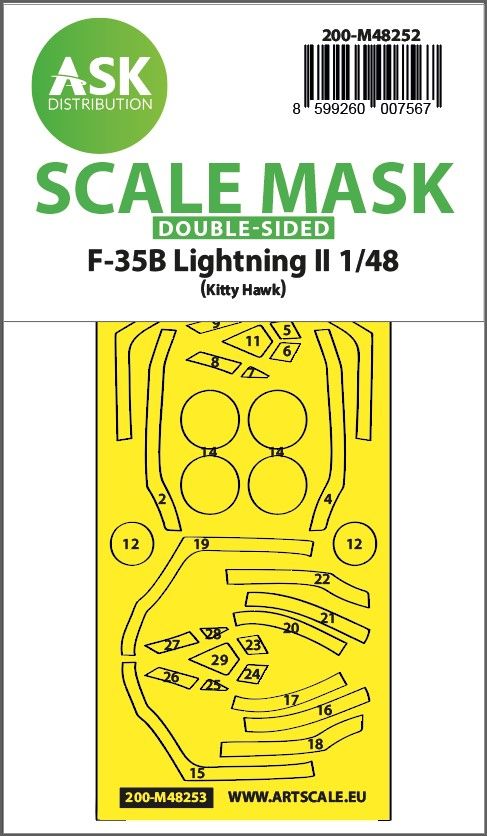 1:48 F-35B Lightning II double-sided express fit mask for Kitty Hawk