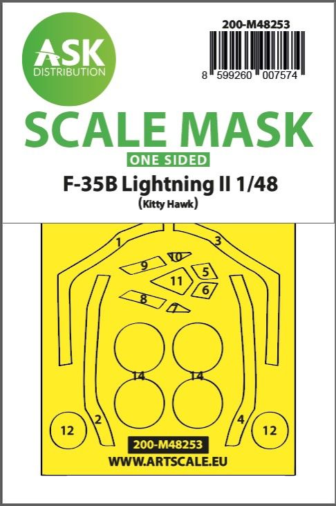1:48 F-35B Lightning II one-sided express fit mask for Kitty Hawk