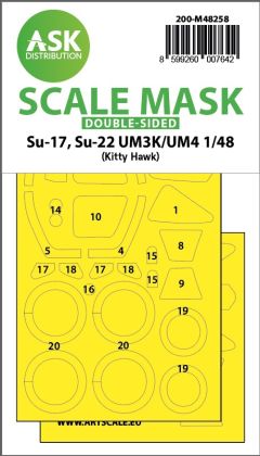 1:48 Su-17, Su-22 UM3K/UM4 double-sided express fit mask for Kitty Hawk