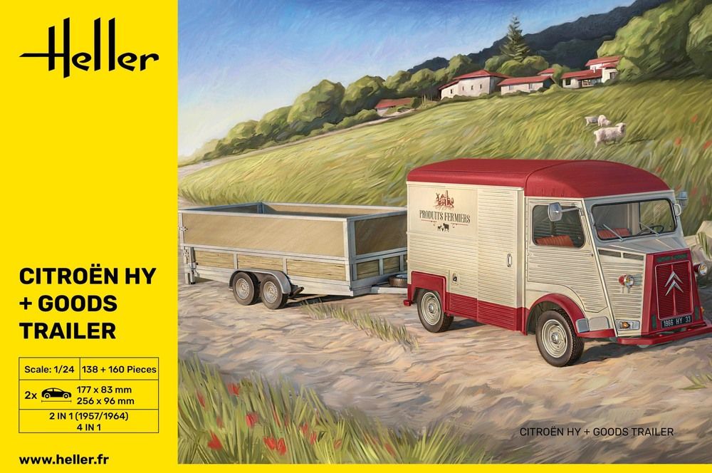 1:24 Citroën HY And Goods Trailer