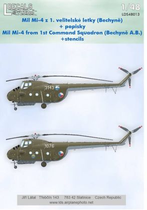 1:48 Mil Mi-4 1st Command Squadron Bechyne Air Base & stencils