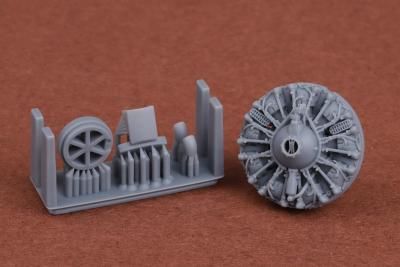 1:72 SBD-5 Dauntless engine & oil cooler with exhaust