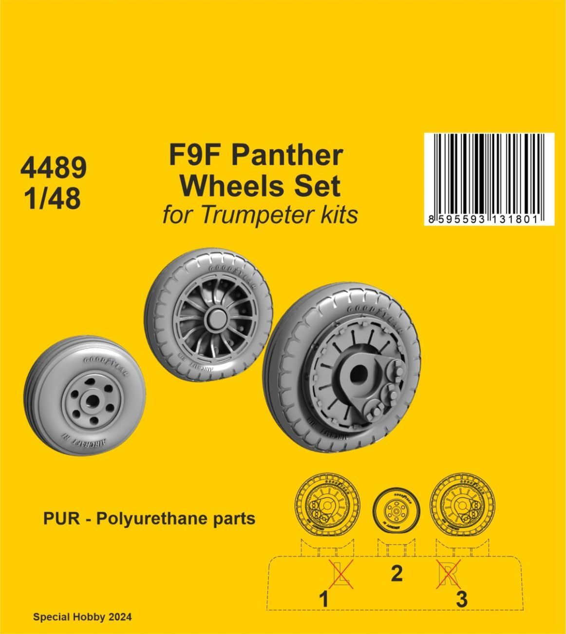 1:48 F9F Panther Wheels Set for Trumpeter kits