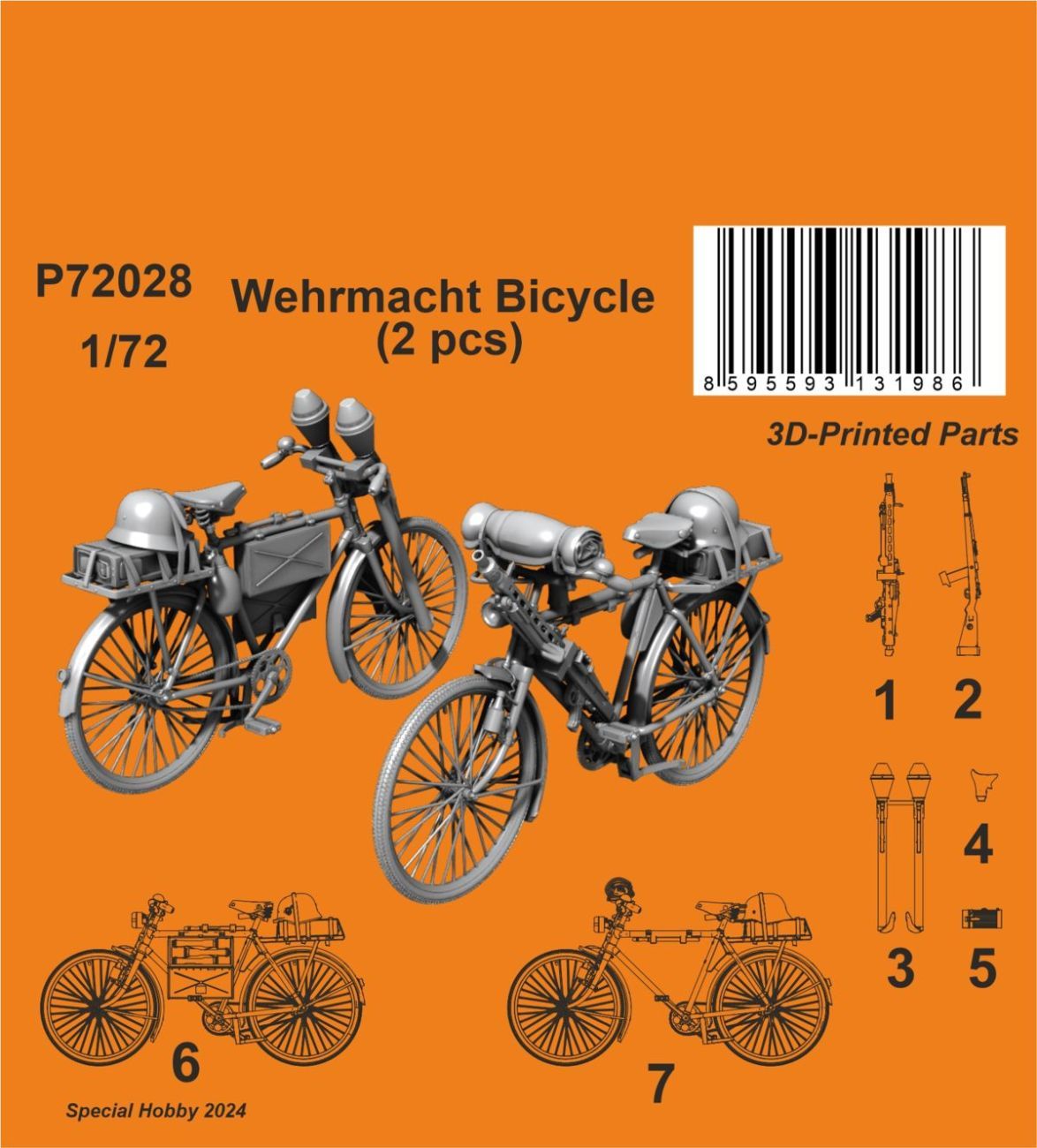 1:72 Wehrmacht Bicycle (2 pcs)