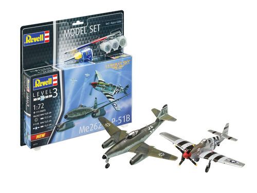 1:72 Messerschmitt Me262 & P-51B Mustang Combat Set - Model Set