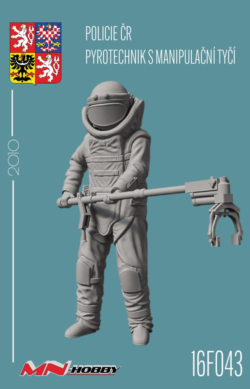 1:16 Policie ČR pyrotechnik s manipulační tyčí