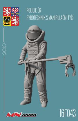 1:16 Policie ČR pyrotechnik s manipulační tyčí