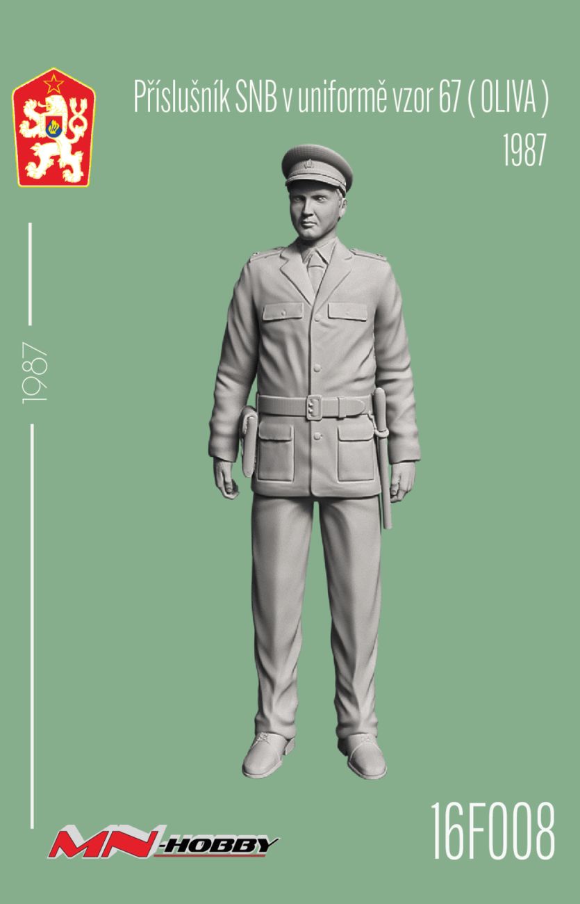 1:16 Příslušník SNB v uniformě vzor 67 (Oliva) 1987