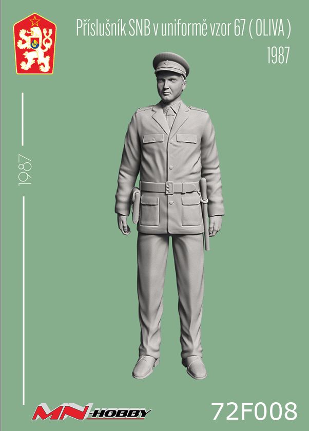 1:72 Příslušník SNB v uniformě vzor 67 (Oliva) 1987