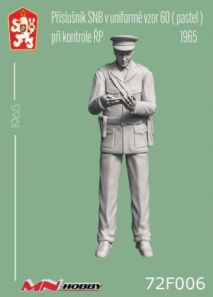 1:72 Příslušník SNB v uniformě vzor 60 (pastel) při kontrole ŘP