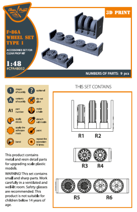 1:48 F-86A Sabre wheel set type 1